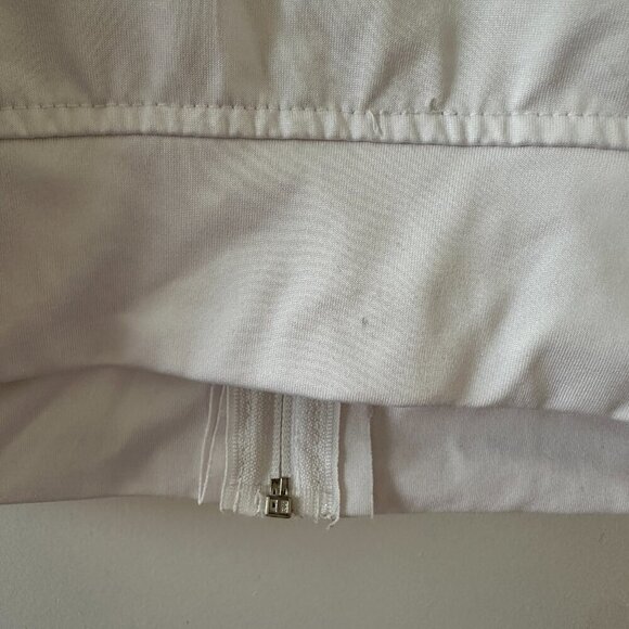 Adidas Collab White Zip-Up Hooded Vest Colorful 3 Stripes Women's Size XL Sporty - Picture 16 of 16